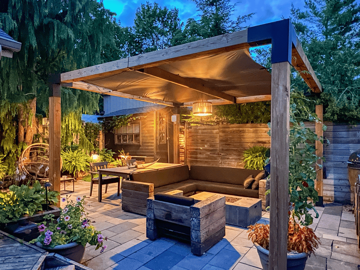 Wooden pergola