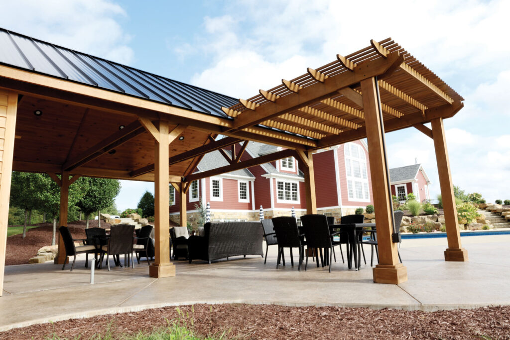 Modern backyard pavilion