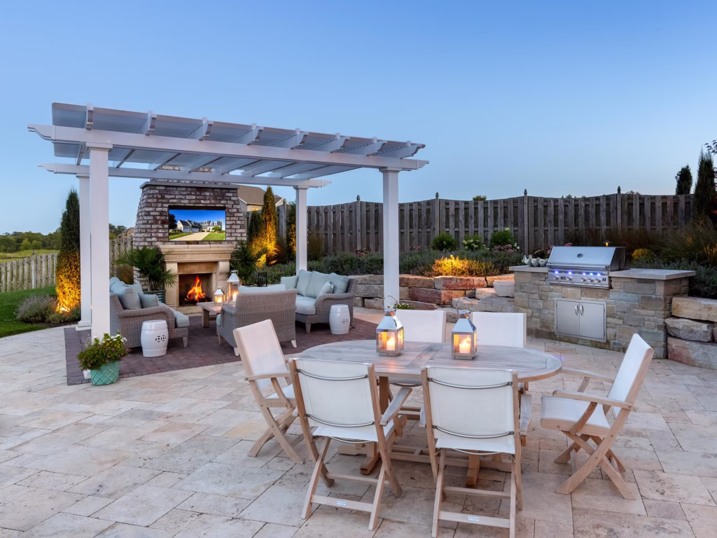 Wooden pergola