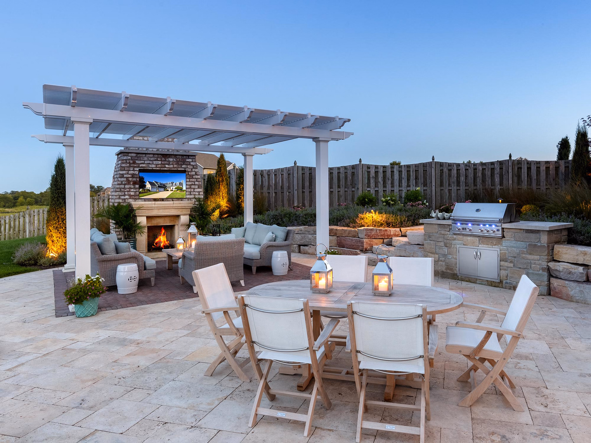 Wooden pergola