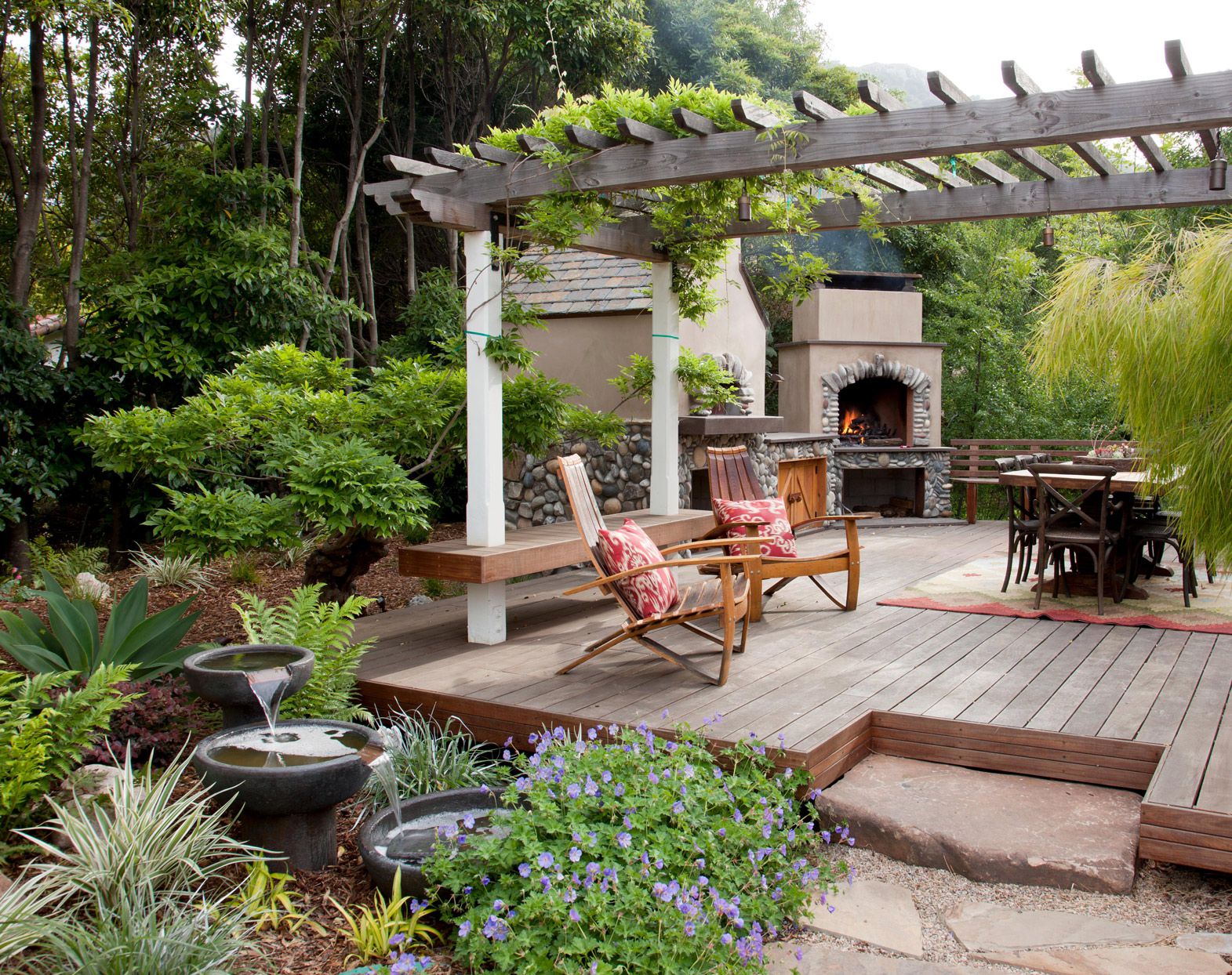 Wooden pergola
