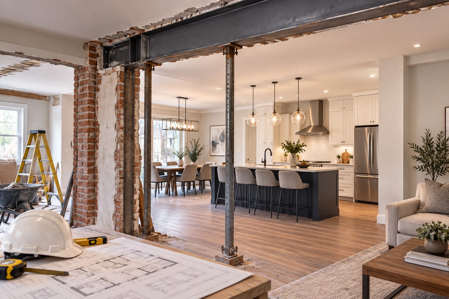 load-bearing wall removal Toronto load-bearing wall removal cost structural wall removal Toronto structural engineer Toronto P.Eng structural engineer Toronto load-bearing wall permit Toronto Toronto building permit structural wall structural renovation Toronto LVL beam installation Toronto steel beam installation Toronto open concept renovation Toronto load-bearing wall removal contractor Toronto