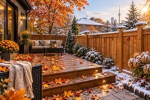 Fall deck maintenance Toronto Deck winterizing Toronto Fence winterizing Toronto Toronto winter deck care Deck maintenance Fence maintenance Outdoor deck winter preparation Winterizing a deck and fence